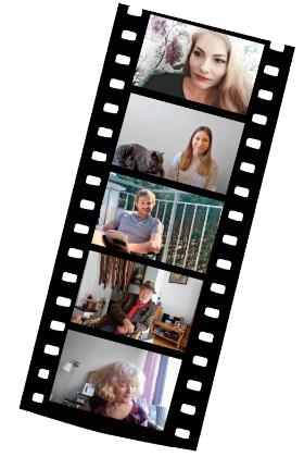 Klatki z projektu #pandemiafilmowa studentów łódzkiej Filmówki.