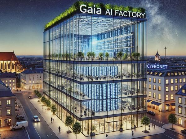 Wizualizacja krakowskiego kompleksu Gaia AI Factory