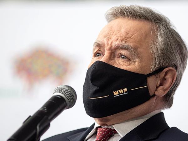 Minister Piotr Gliński z wizytą w białostockiej operze, 11 marca 2021 r.