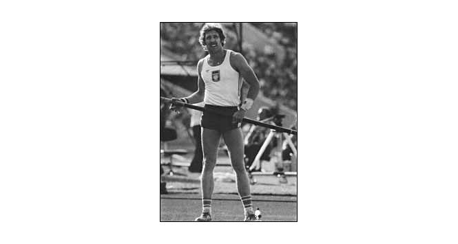 Władysław Kozakiewicz na Igrzyskach Olimpijskich w Moskwie.Fot. Wikipedia