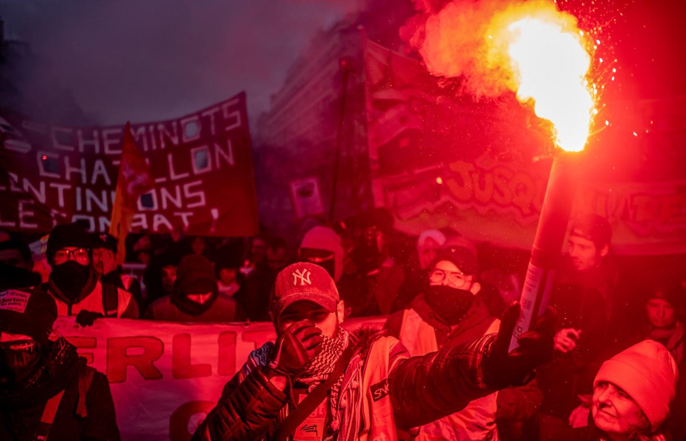 Protest związków zawodowych we Francji