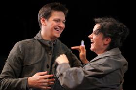 Anna Mikołajczyk (Maria Skłodowska-Curie), Tomasz Rak (Paul Langevin).