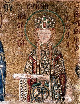 Cesarzowa Irena (XI/XII w.); mozaika z kościoła Hagia Sofia.