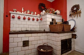 Piec w kuchni, na którym Helena przygotowywała posiłki