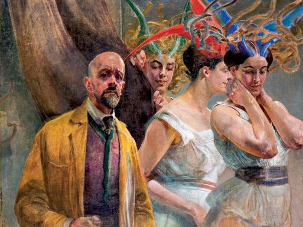 Jacek Malczewski, „Autoportret z Gorgonami”, 1919 r.