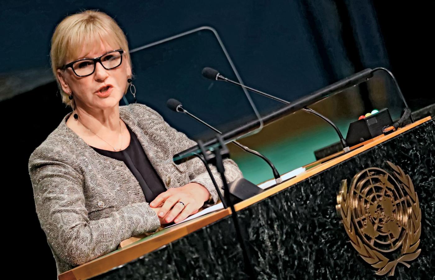 Margot Wallström, minister spraw zagranicznych Szwecji. Uznała za swój główny cel walkę o równe szanse i prawa dla kobiet.