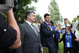 Prezydent Poroszenko na szczycie NATO w Walii. Wrzesień 2014 r.