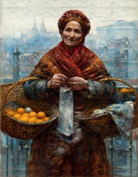 „Żydówka z pomarańczami”; obraz olejny Aleksandra Gierymskiego z ok. 1880 r.