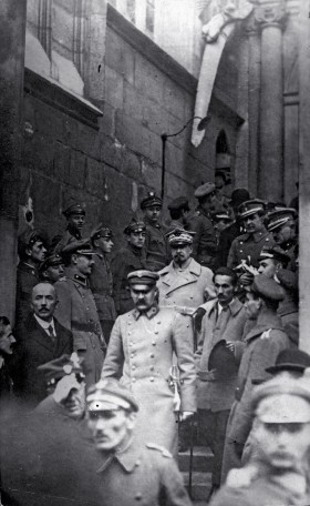 Marszałek Piłsudski i generał Józef Haller w Wilnie, 1920 r.