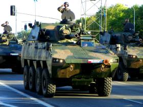 Samobieżny kołowy moździerz automatyczny 120 mm Rak – na podwoziu rosomaka. Prawdopodobnie najbardziej udane dzieło polskiego przemysłu zbrojeniowego (umowa z kwietnia 2016 r.). W służbie trzy moduły po osiem dział.