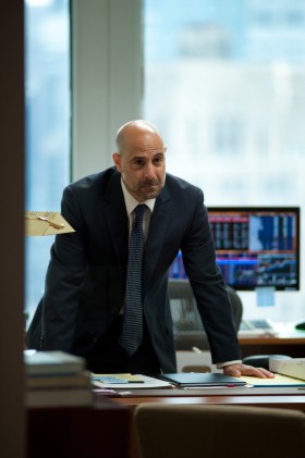 W tym roku zobaczymy go jeszcze m.in. w „Burlesce”. W „Margin Call” Stanley Tucci ma równie emocjonującą - choć teoretycznie biurową - pracę.