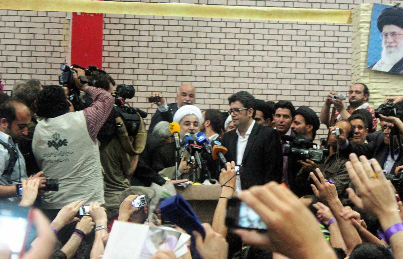 Hasan Rouhani po wygranych wyborach w czerwcu 2013 r.