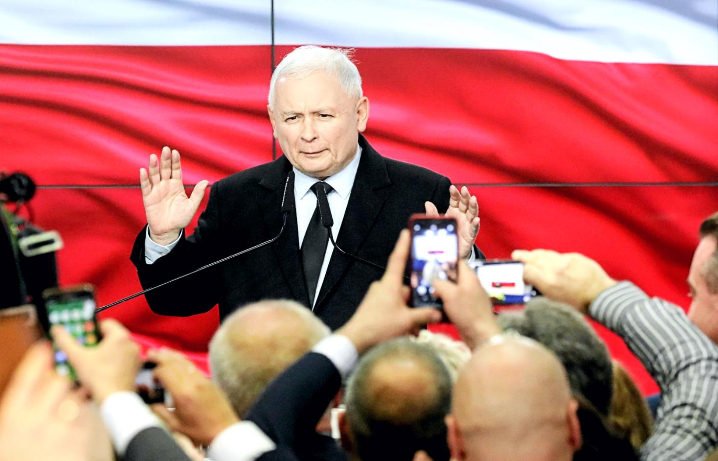 Jarosław Kaczyński po wyborach parlamentarnych w 2019 r.