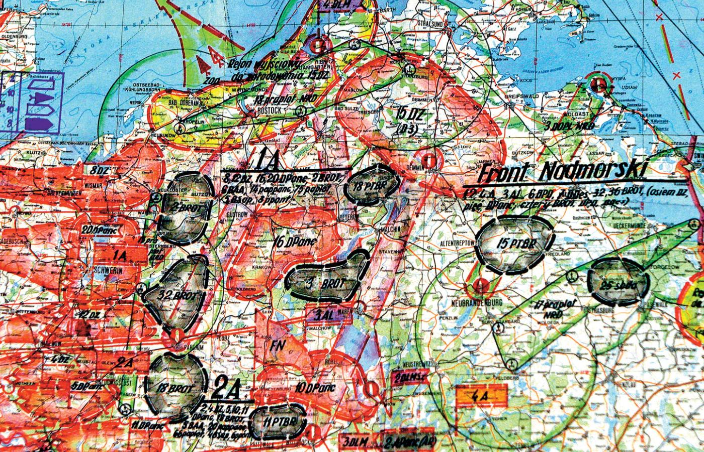 Prawdziwa mapa kierunków działań wojsk Układu Warszawskiego na północnym zachodzie Europy