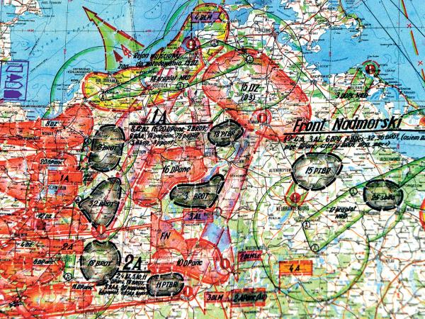 Prawdziwa mapa kierunków działań wojsk Układu Warszawskiego na północnym zachodzie Europy