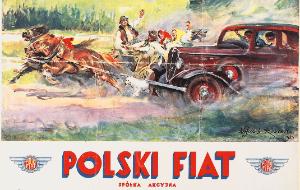 Obraz Wojciecha Kossaka „Dwa światy” wykorzystany w reklamie