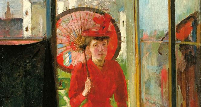 „Autoportret z japońską parasolką”, 1892 r.