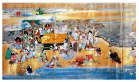 Narodziny i śmierć Buddy, obraz z XVIII w.