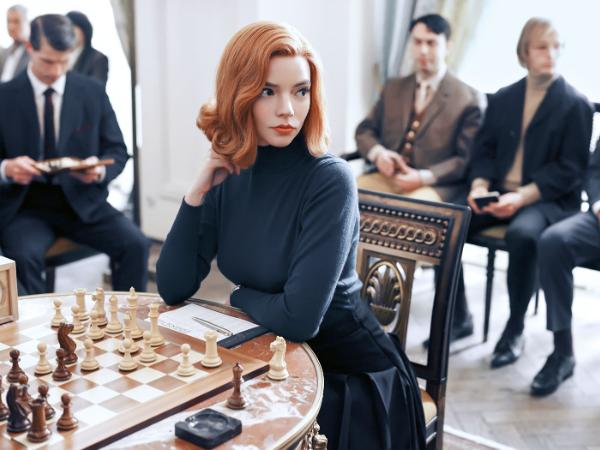 Kadr z serialu „Gambit królowej”