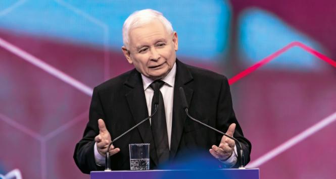 Jarosław Kaczyński na konwencji PiS.