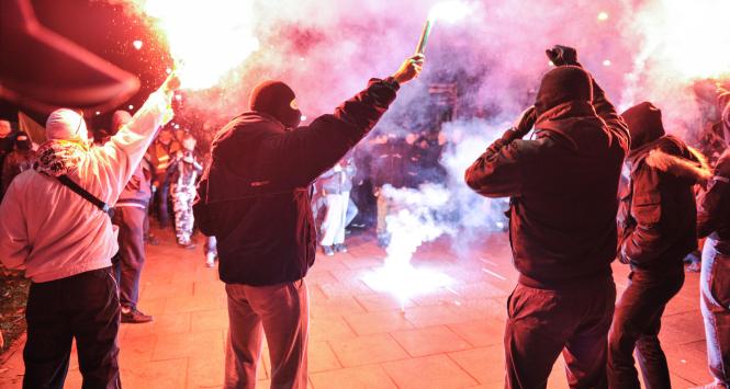 Uczestnicy Marszu Niepodległości w Warszawie.