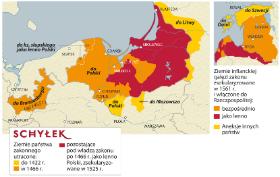 Ziemie Polski i Zakonu od 1422 do 1561 r.