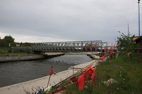 Dźwirzyno, aliancki most saperski wg. projektu inż. Donalda Baileya.