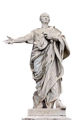 Marek Tulliusz Cyceron, (106-43 p.n.e.), rzeźba sprzed Pałacu Sprawiedliwości w Rzymie