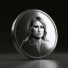 Tak sztuczna inteligencja wyobraża sobie wygląd memowej kryptowaluty $Melania.