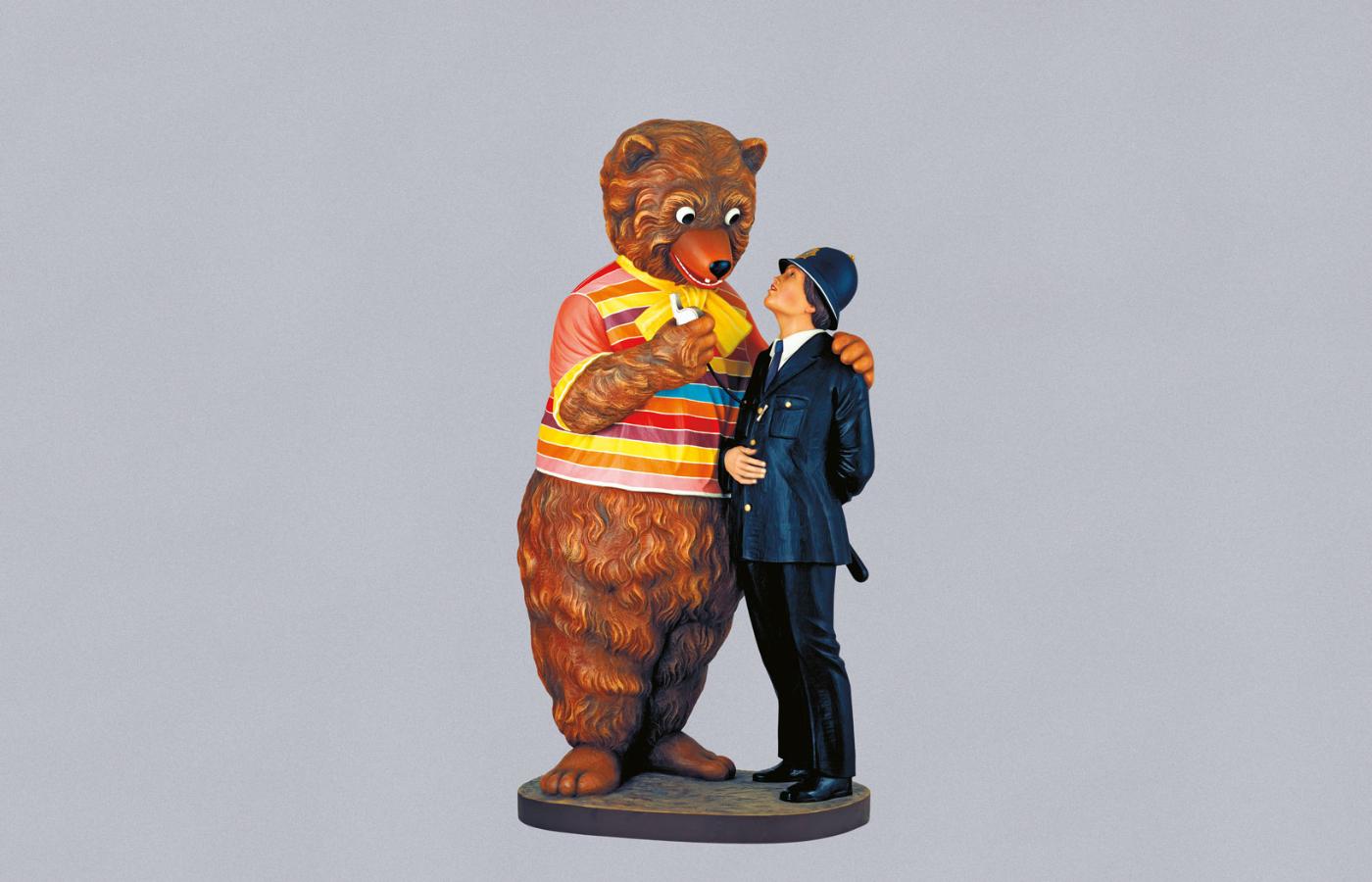 Jeff Koons „Niedźwiedź i policjant”, 1988 r.