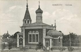 Sobory i cerkwie stały w 10 gubernialnych i w prawie każdym z 84 powiatowych miast Kongresówki. Na zdjęciu cerkiew w Jędrzejowie.