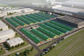 Wizualizacja nowego Eurojarmarku Żerań na terenie dawnej fabryki FSO.