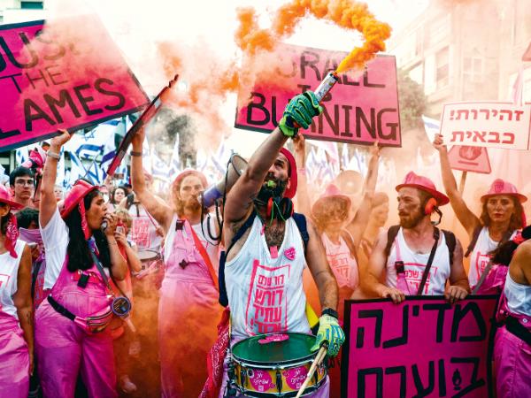 Protesty przeciwko rządowi Beniamina Netanjahu.