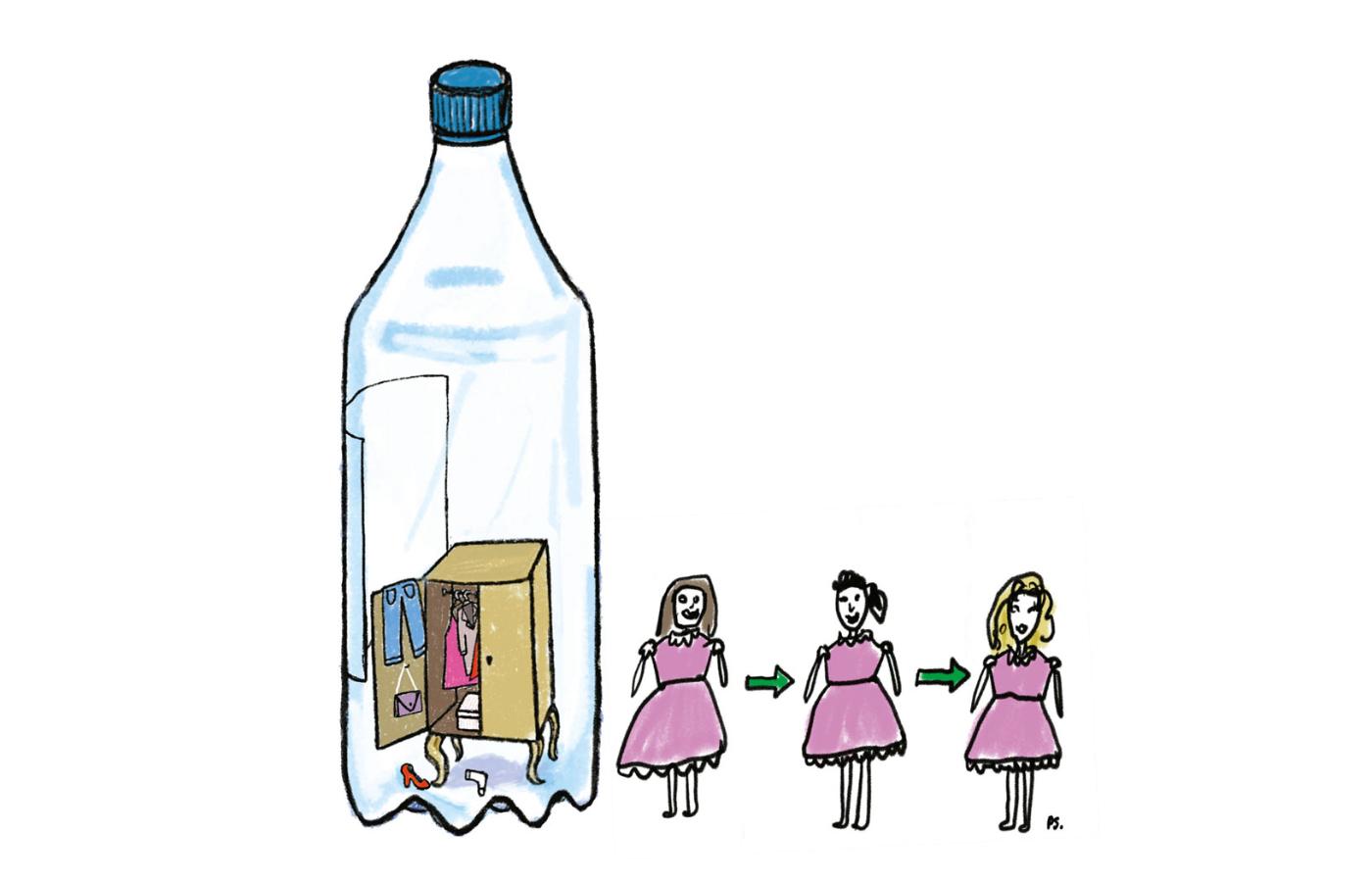 Problem jest, gdy butelki przerabia się na poliestrową przędzę i dodaje np. do bawełnianych koszulek. Wtedy ich żywot kończy się nieodwołalnie. W dodatku podczas prania uwalnia się z nich mikroplastik.