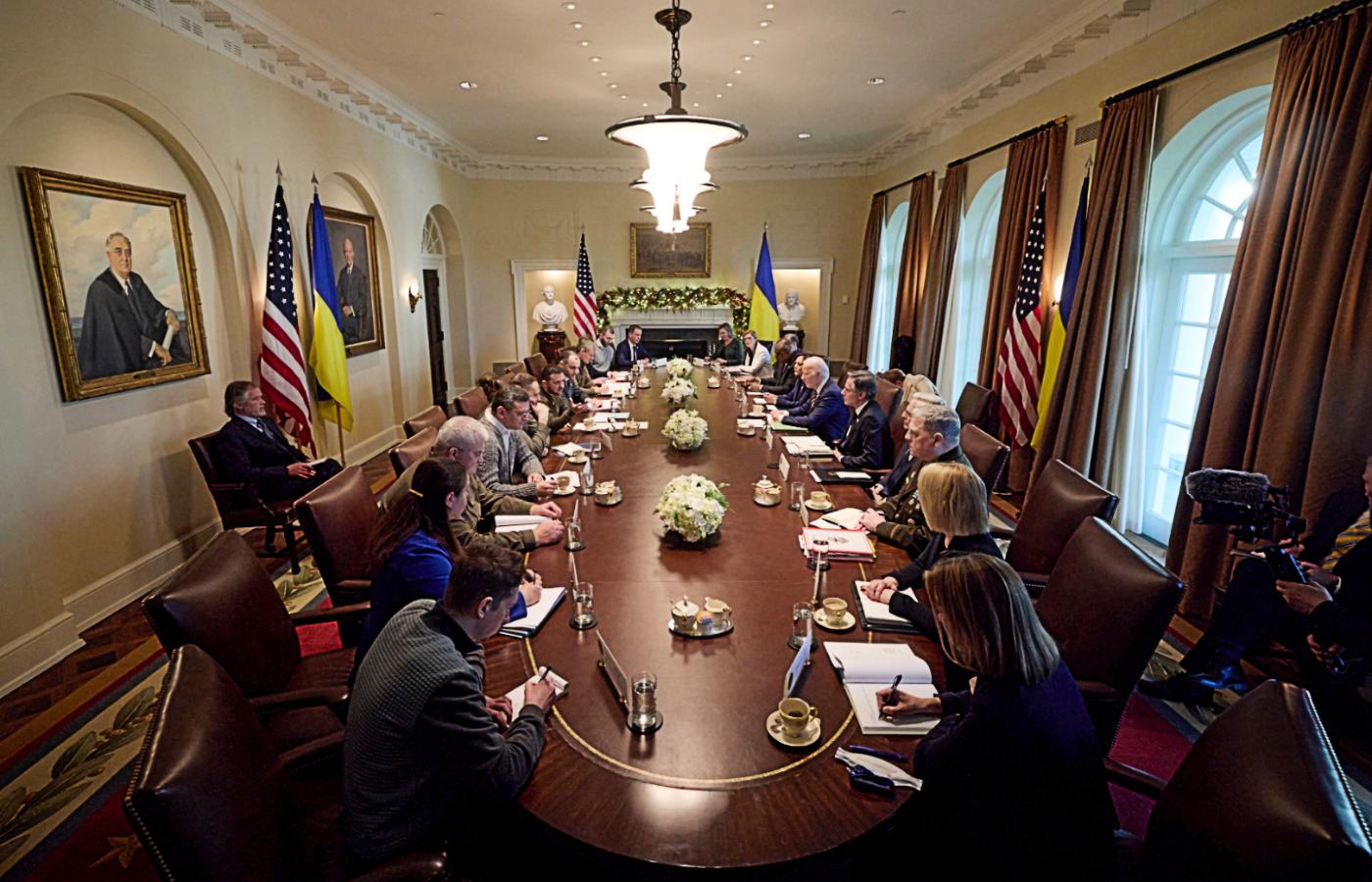 Spotkanie w Waszyngtonie prezydentów Joe Bidena i Wołodymyra Zełenskiego. 21 grudnia 2022 r.