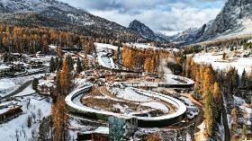 Cortina d’Ampezzo, budowa toru bobslejowego.Obiekty mają być oddane na ostatnią chwilę.