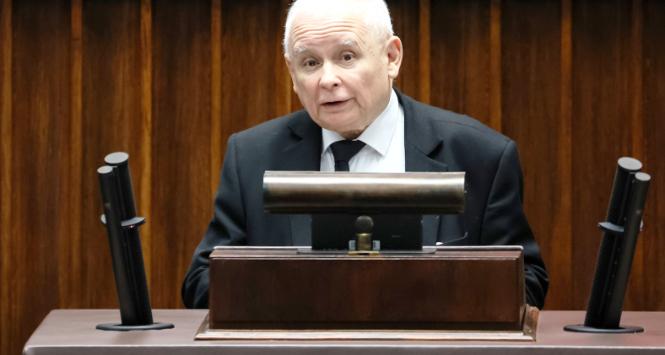 Jarosław Kaczyński w Sejmie, 15 czerwca 2023 r.