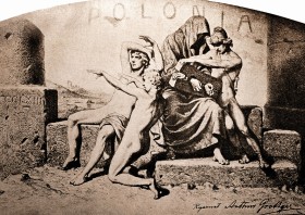 Karta tytułowa cyklu „Polonia ” Artura Grottgera.