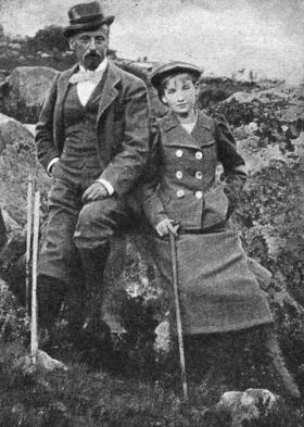 Henryk Sienkiewicz z córką Jadwigą, 1897 r.