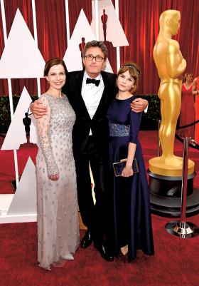 Agata Kulesza, Paweł Pawlikowski i Agata Trzebuchowska na gali wręczenia Oscarów