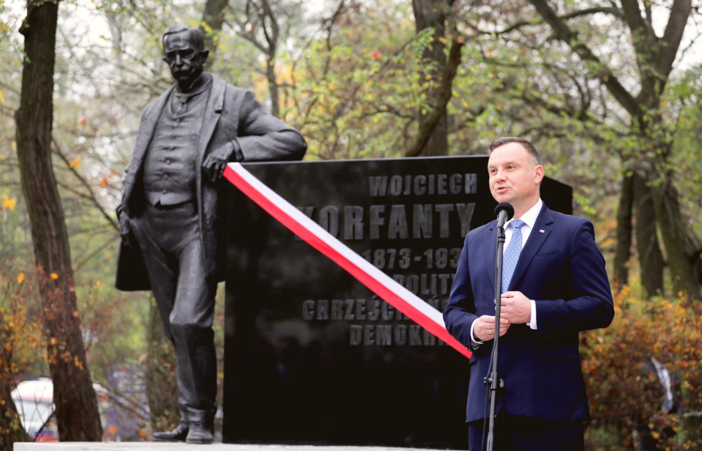 Odsłonięcie pomnika Wojciecha Korfantego w Warszawie