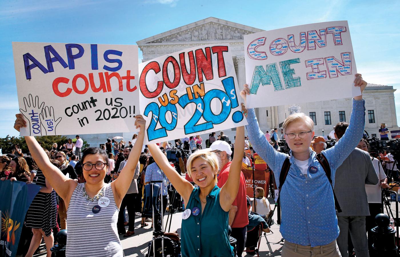 „Policzcie nas!” – demonstracja w Waszyngtonie. Kontrowersje wokół powszechnego spisu ludności doprowadziły do rozprawy przed Sądem Najwyższym.
