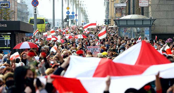 Protest w Mińsku, 26 października 2020 r.