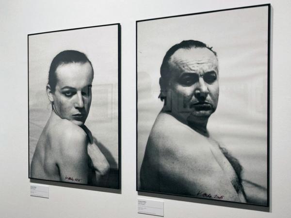 András Koncz, Autoportret I, 1975 r., obok: Autoportret II, 2005 r.