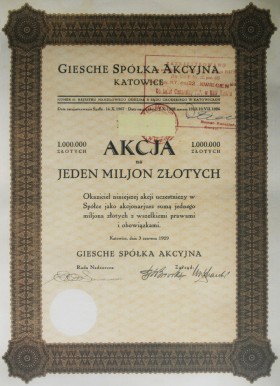 Akcja Giesche SA.
