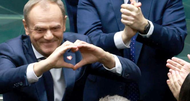 Donald Tusk po nominacji na premiera 12 grudnia 2023 r.