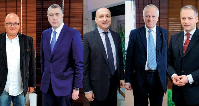 Od lewej: Michał Kamiński, Roman Giertych, Stefan Niesiołowski, Kazimierz Marcinkiewicz, Jacek Żalek.