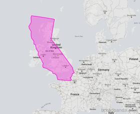 Kalifornia okazuje się być wielkości Wielkiej Brytanii (i podobna kształtem).