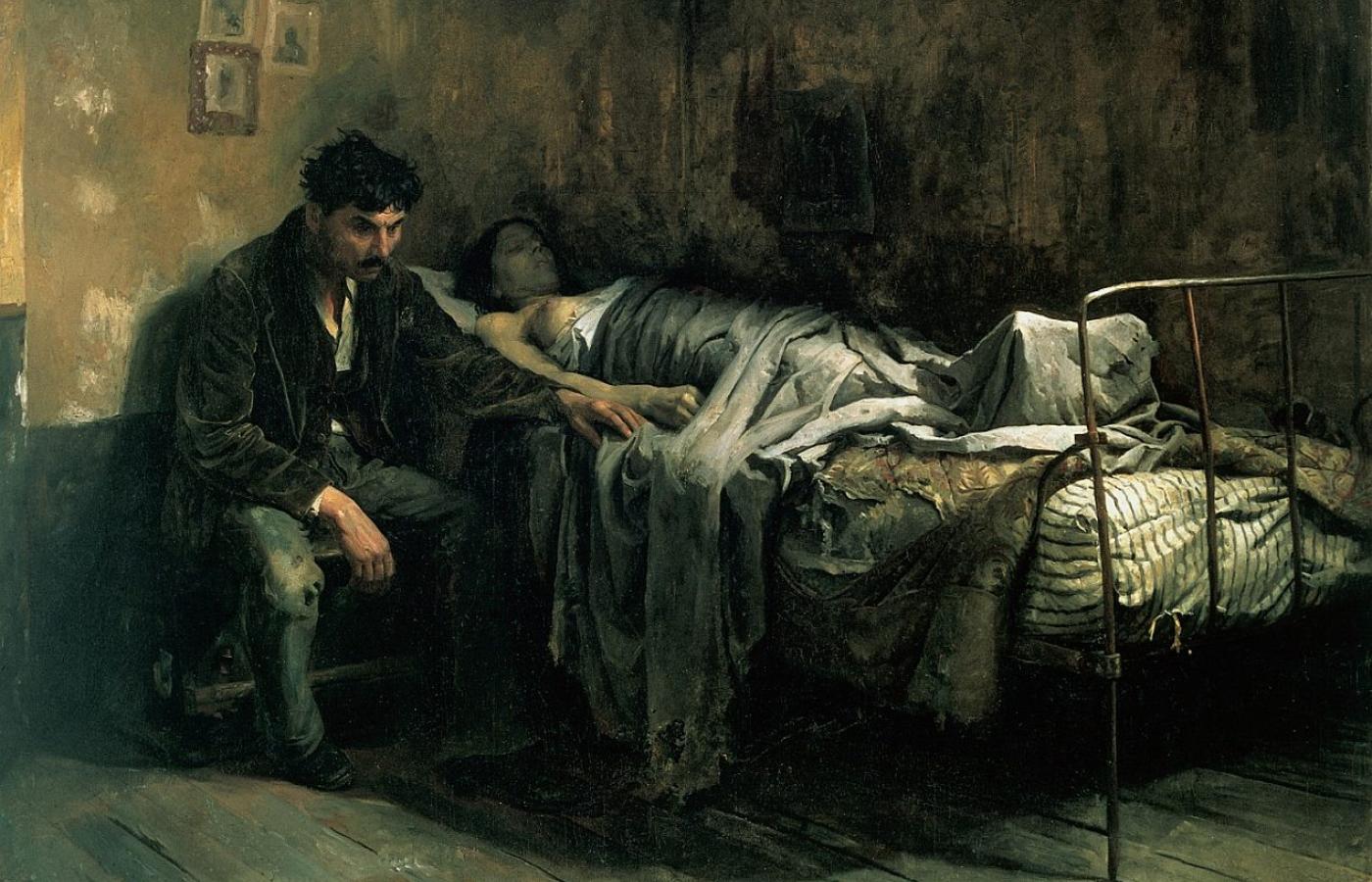 „La miseria” - obraz Cristobala Rojasa. 1886 r.