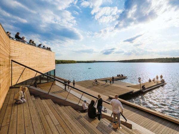 Przystań kajakarska MOSM, Tychy, Paprocany, Projekt: RS+ Robert Skitek. Jeden z finalistów tegorocznej edycji naszej Nagrody Architektonicznej